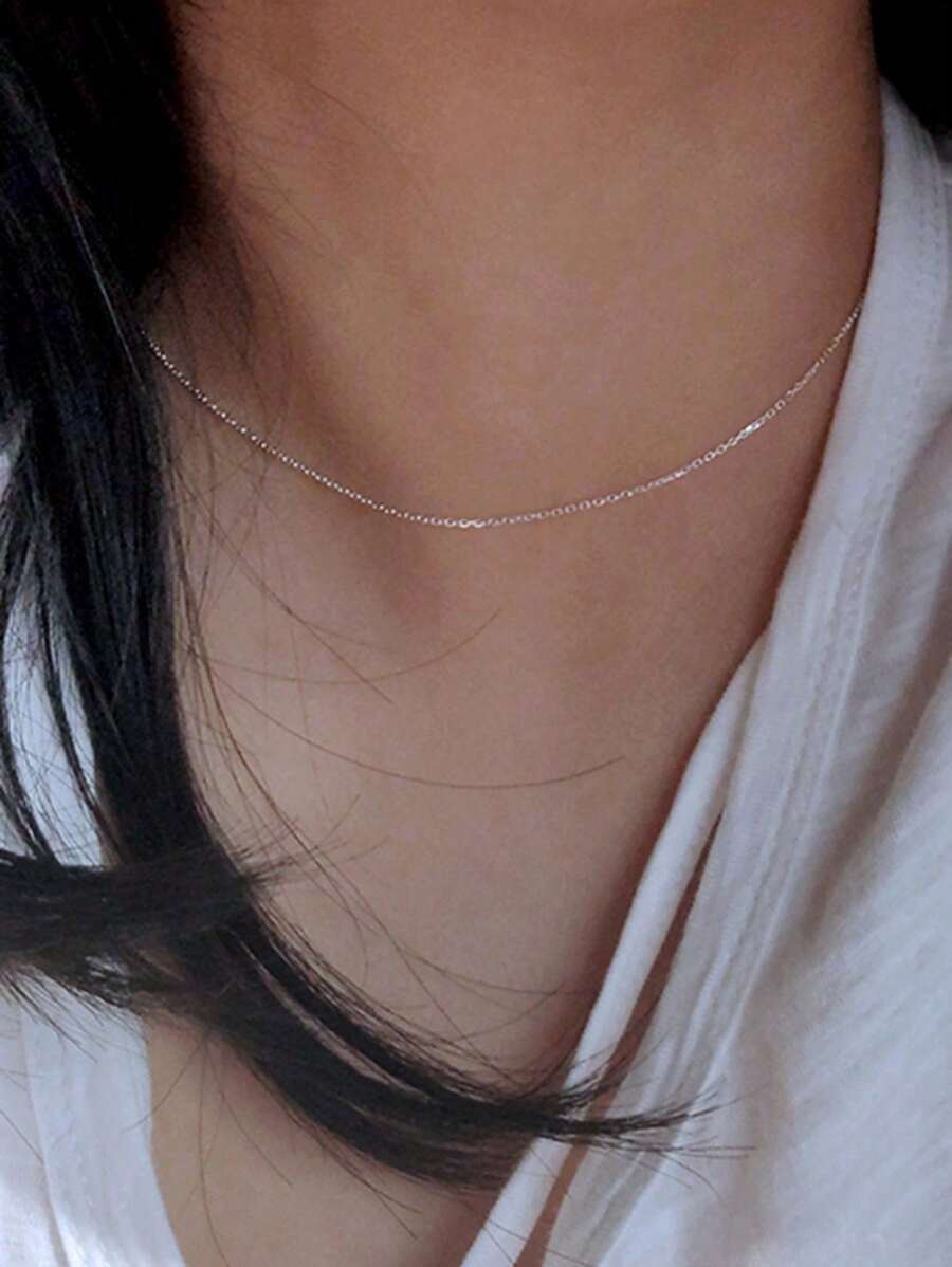 ジュエリー レディース ネックレス ペンダント 1個 レディース調整可能な繊細なミニマリストネックレス、多用途ファッションの鎖骨チ拍卖