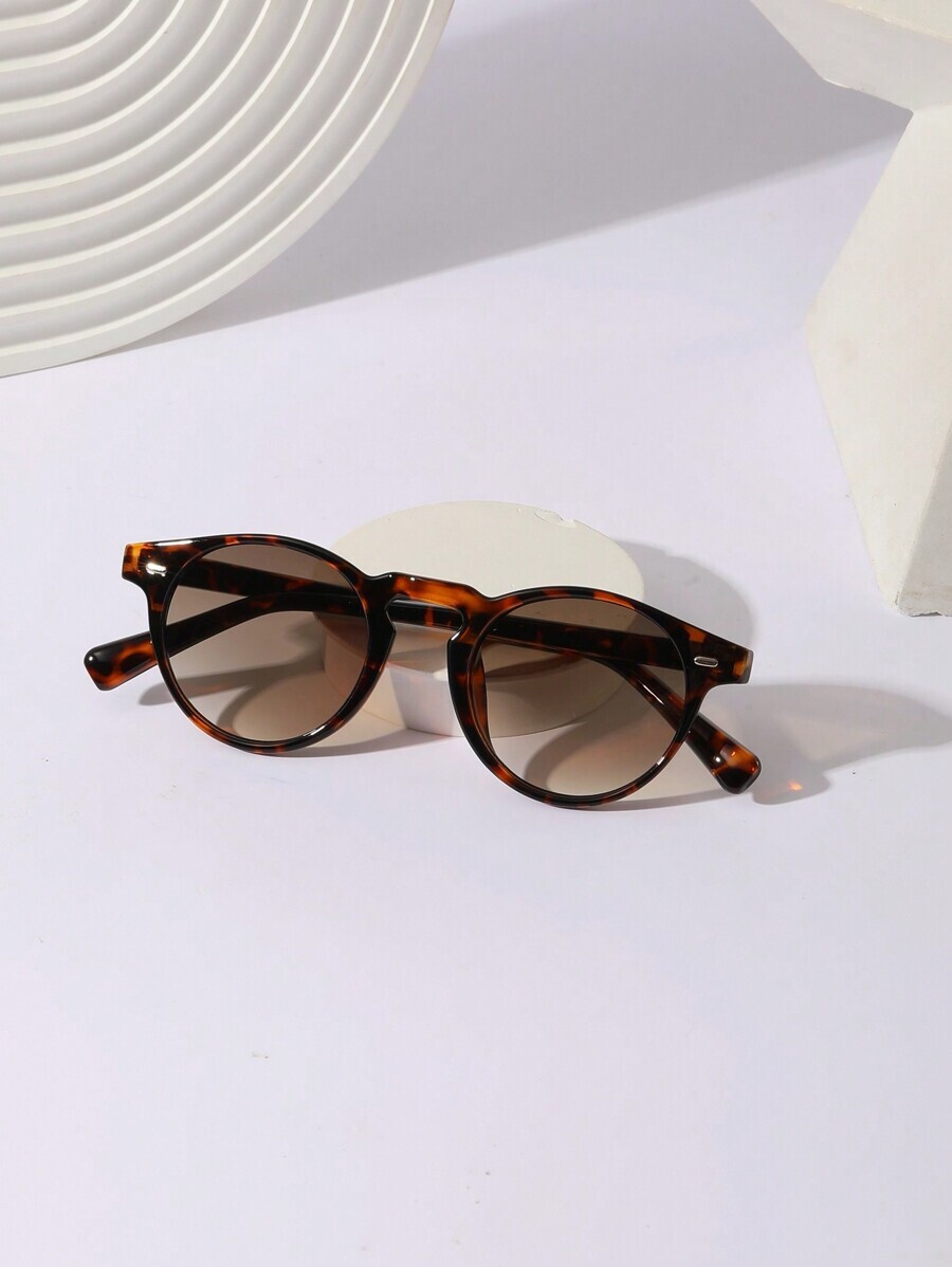 アクセサリー メンズ アイアクセサリー 1個 メンズレトロリベットスモールフレームラウンドメガネ、カレッジスタイル、ヴィンテージニ拍卖