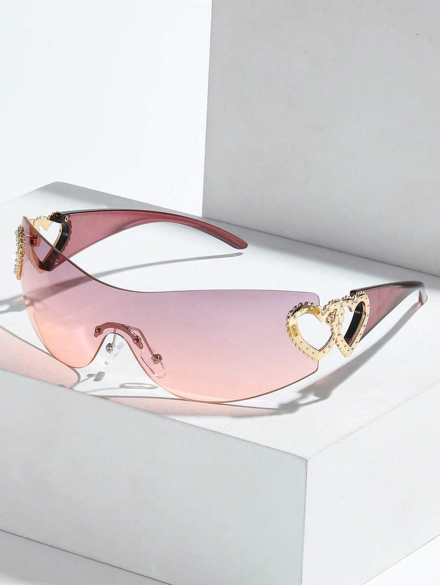 アクセサリー レディース アイアクセサリー 1個 プラスチック フレームレス ラップアラウンド ファッション装飾メガネ、夏のビーチ拍卖