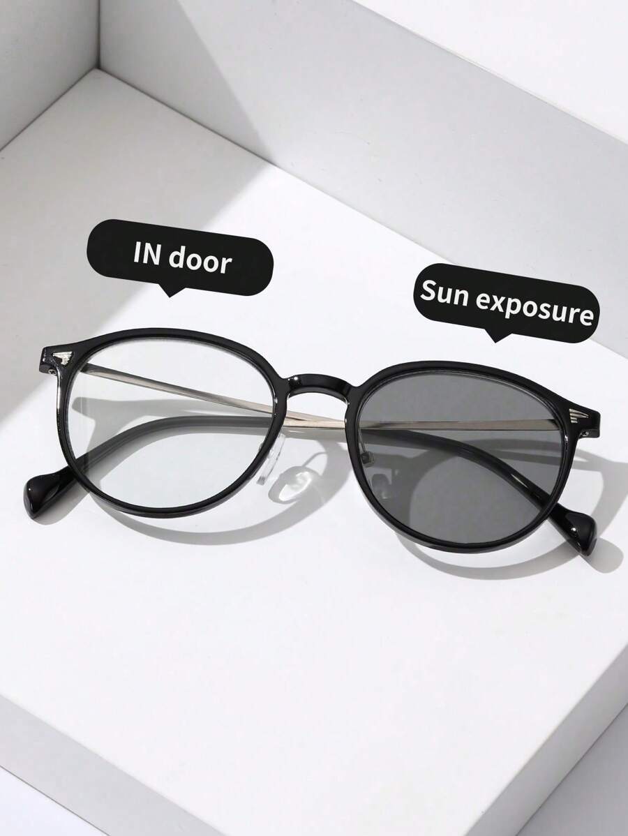 アクセサリー メンズ アイアクセサリー 1個 メンズ ジオメトリック ファッションメガネ&感光調光グラス、日常着、夏のビーチバケー拍卖