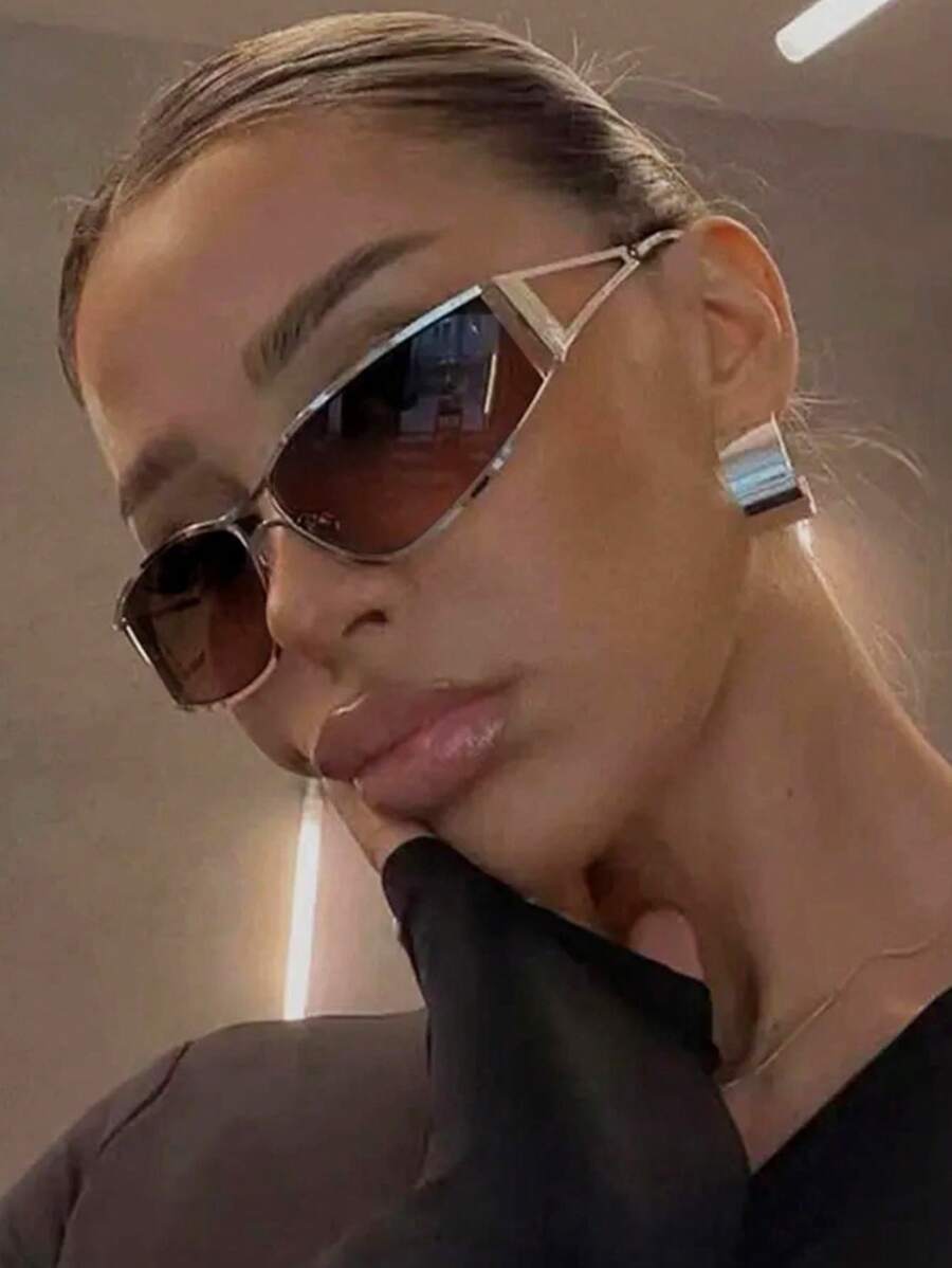 アクセサリー レディース アイアクセサリー レトロY2Kホロウシックファッショングラス レディース、2025年新作 夏のビーチバケ拍卖