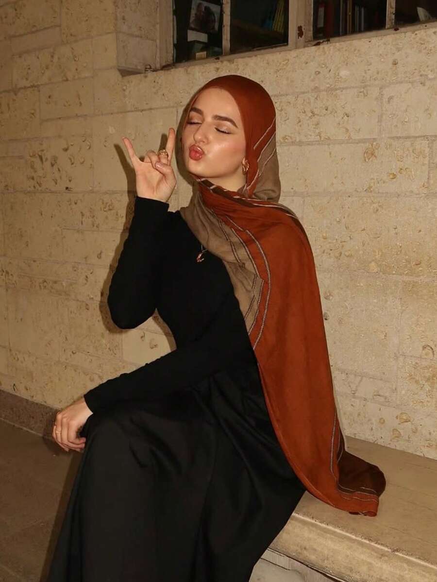 アクセサリー レディース スカーフ 1個 レディース ファッションボヘミアン柄ベール ヒジャブ、カジュアルストリートウェア ヒジャ拍卖