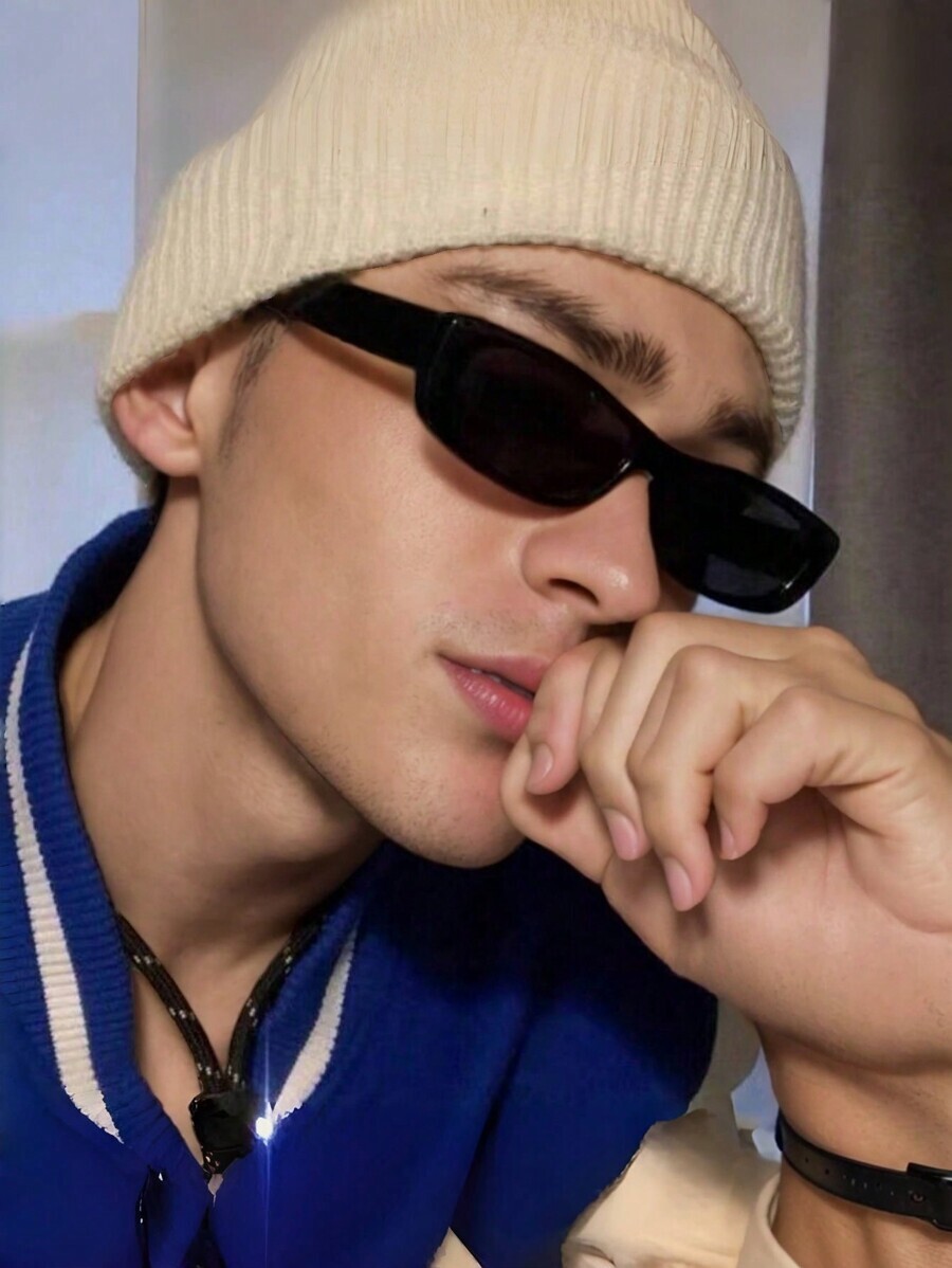 アクセサリー メンズ アイアクセサリー 1個 スクエアフレーム ファッション眼鏡、夏のビーチ旅行、アウトドア、通学に最適なファッシ拍卖