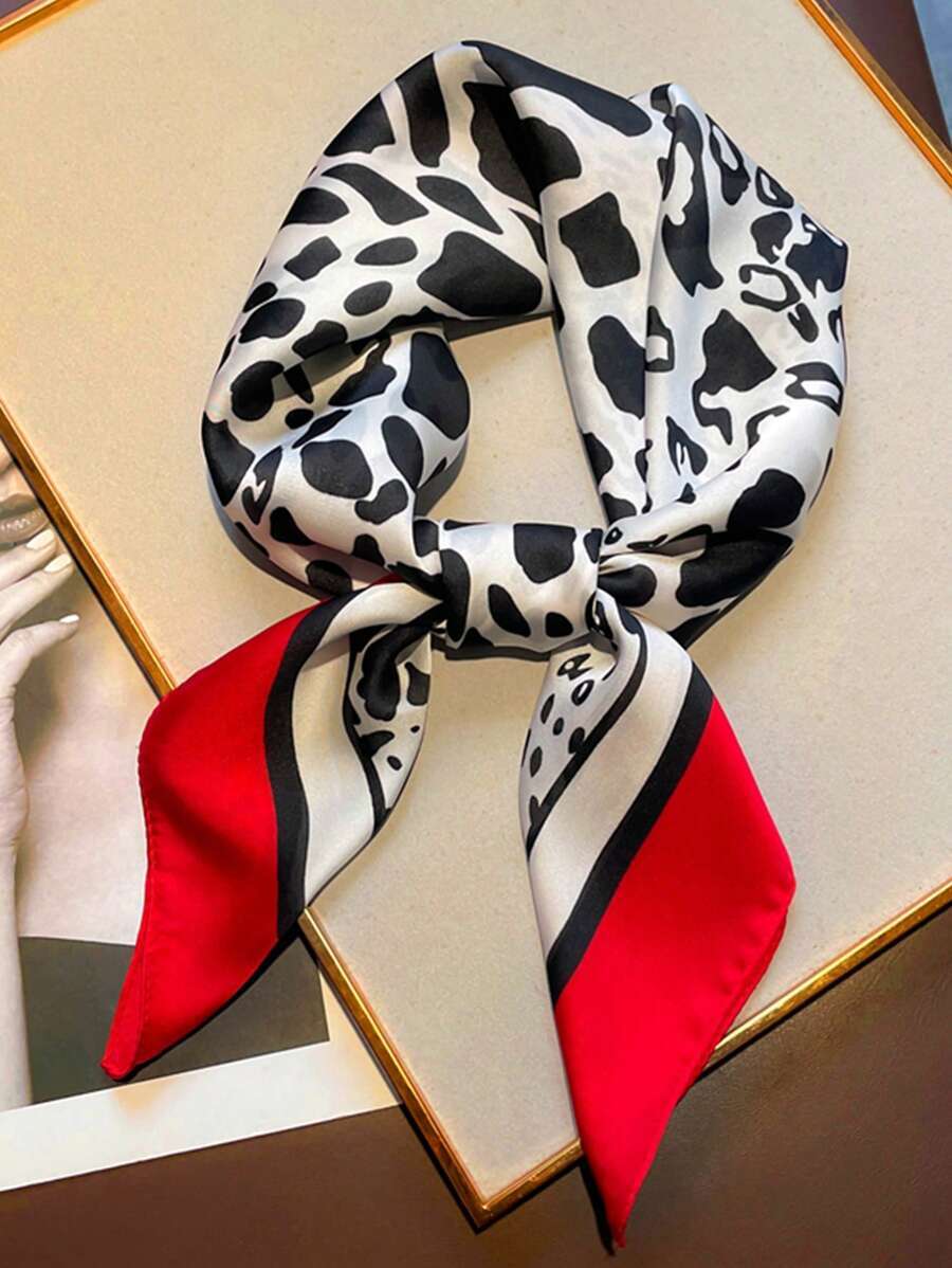 アクセサリー レディース スカーフ レディースレオパード柄 春夏 ポケットスクエアスカーフ薄手小さめスカーフ紫外線対策デイリーバン拍卖