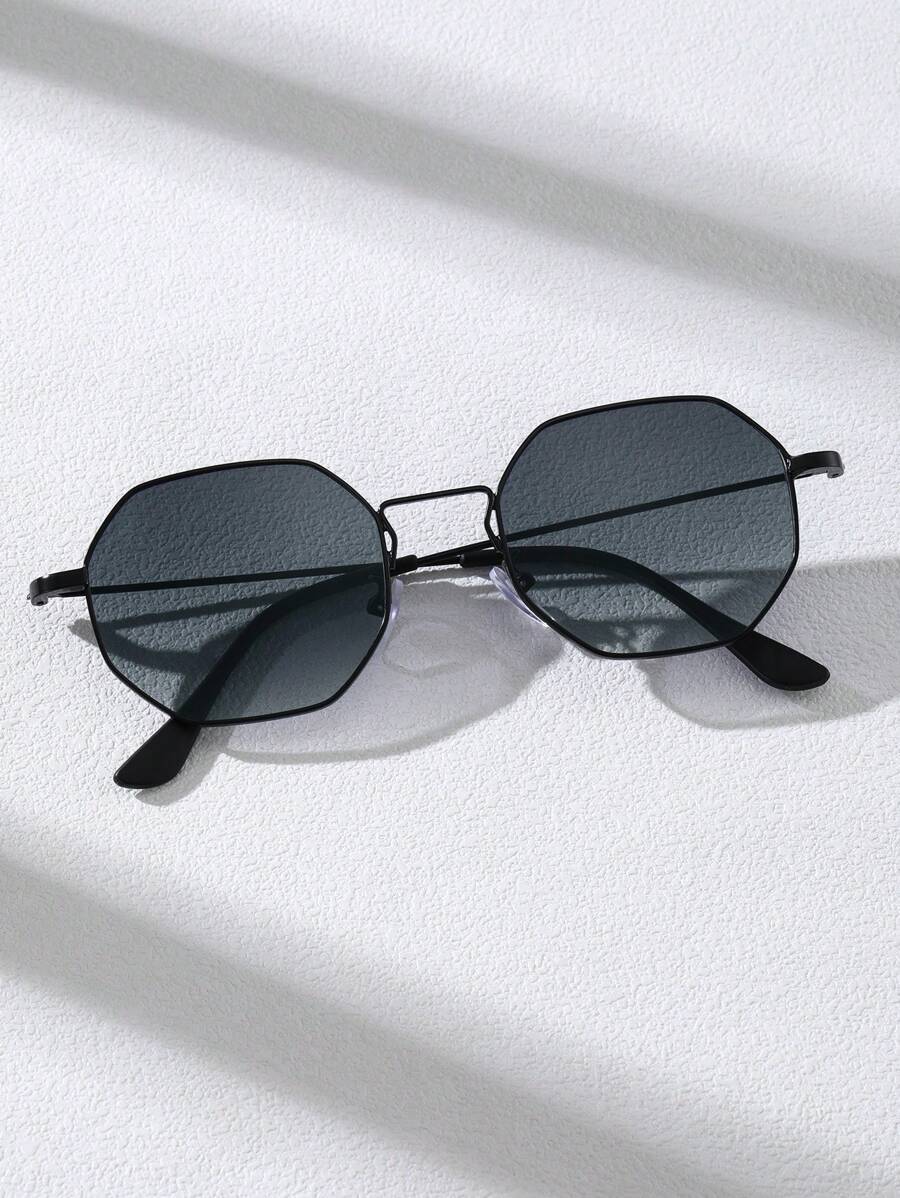 アクセサリー メンズ アイアクセサリー 1個 メンズ クラシック メタル ジオメトリックフレーム ブラック ファッション グラス拍卖