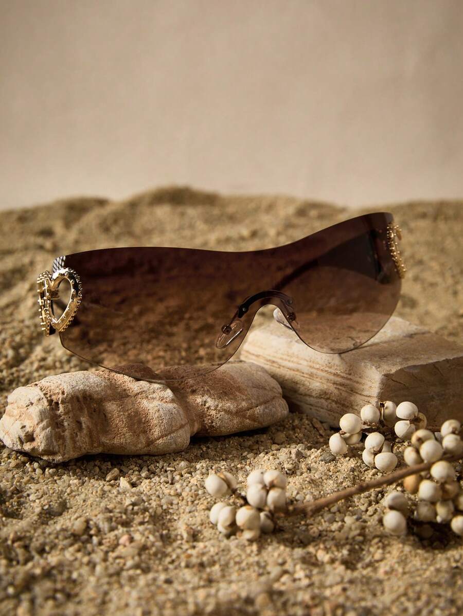 アクセサリー レディース アイアクセサリー 1個 プラスチック フレームレス ラップアラウンド デコラティブ ファッショングラス拍卖