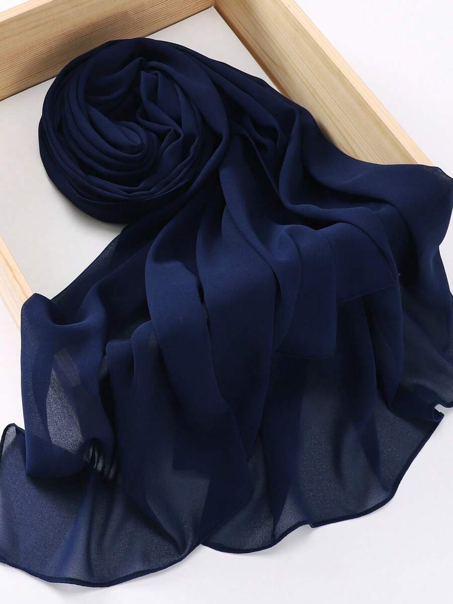 アクセサリー レディース スカーフ 1枚 シフォンスカーフ、無地、ミニマリスト、多用途拍卖