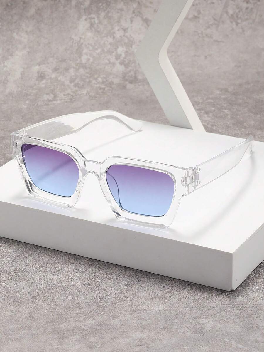 アクセサリー メンズ アイアクセサリー 1個 プラスチック製 透明 幾何学デザイン サマーパステル メンズファッションメガネ、トロ拍卖