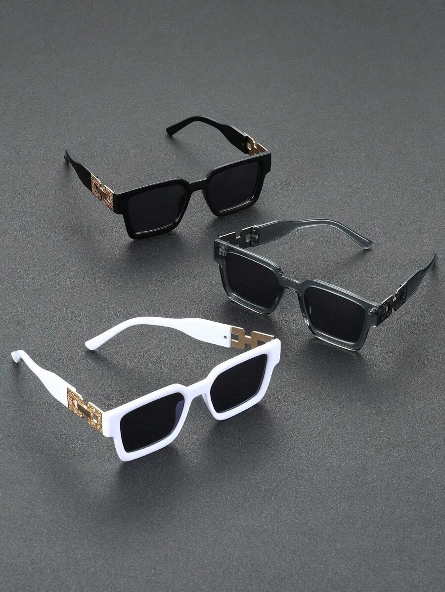 アクセサリー メンズ アイアクセサリー セット 3個 メンズ ファッションサングラス 現代的な縁と ヴィンテージの魅力のブレンド拍卖