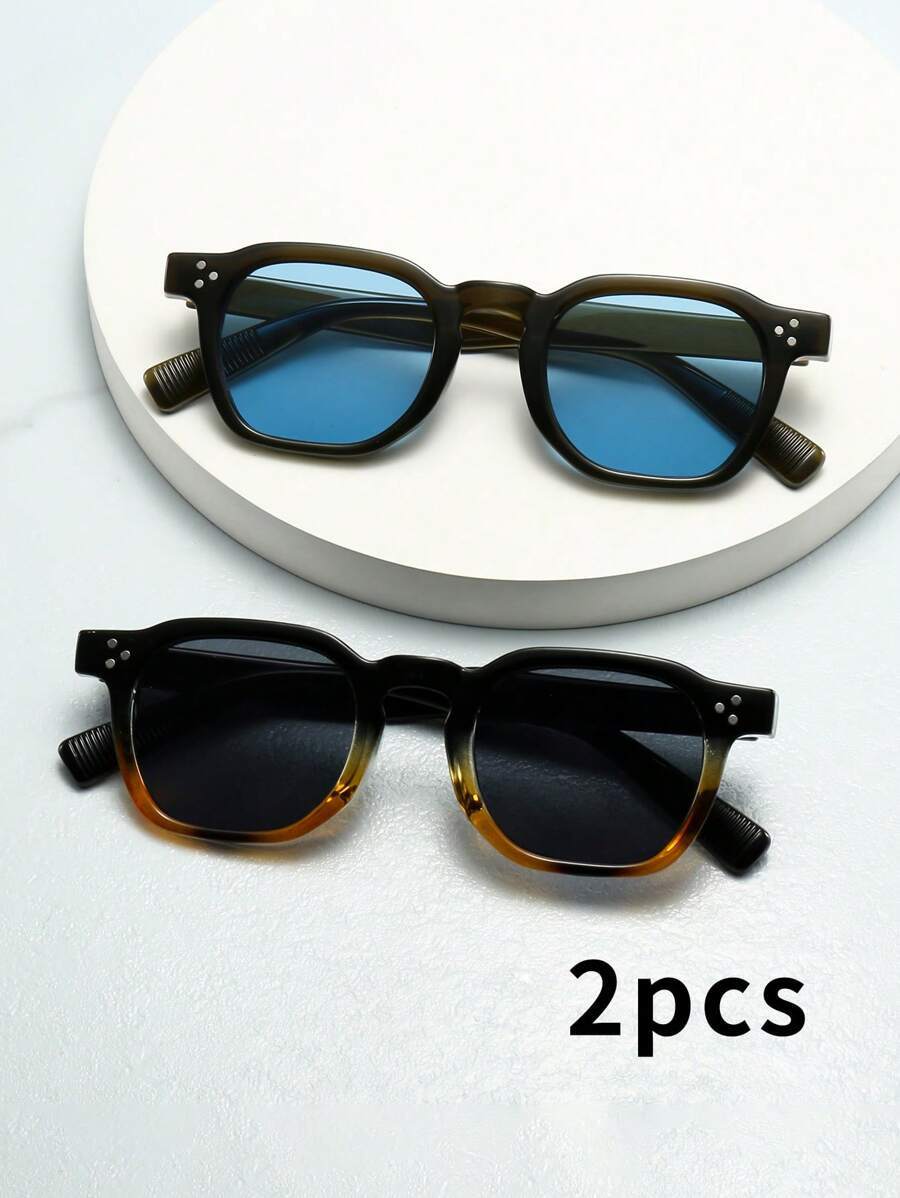 アクセサリー メンズ アイアクセサリー 2個セット メンズ楕円形スモールフレーム ミニマリストパーソナライズファッションサングラス拍卖