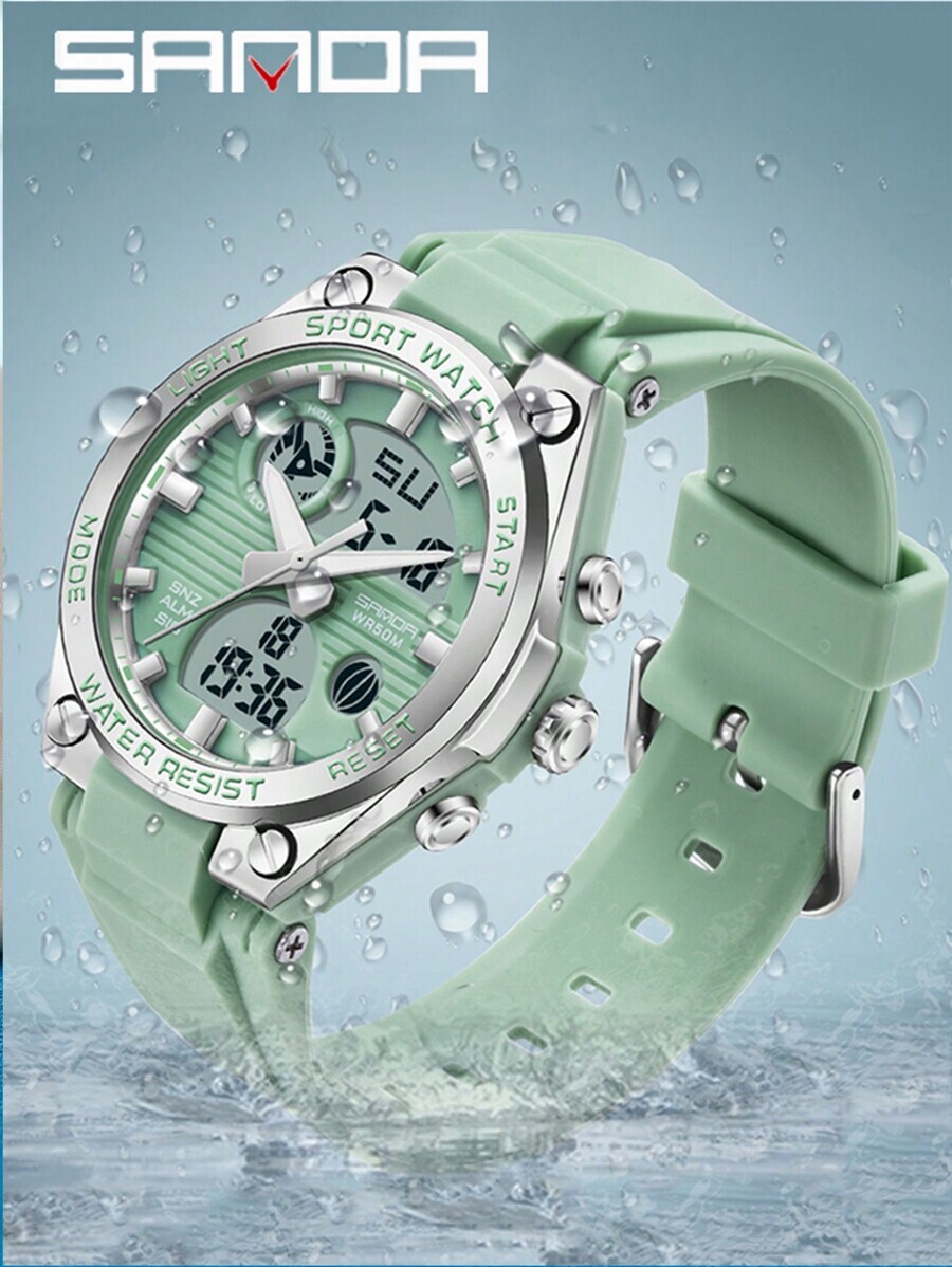 腕時計 レディース デジタル レディース高級デジタルスポーツウォッチ ファッションカジュアルゴールド腕時計 女性・女の子マイリタリ拍卖