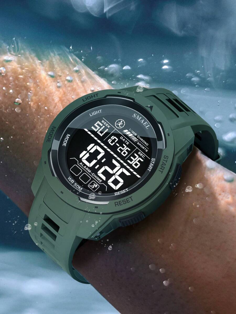 腕時計 メンズ デジタル メンズ スポーツ 防水 腕時計、大型ダイヤル バックライト デジタルディスプレイ クロノグラフ機能 デイ拍卖