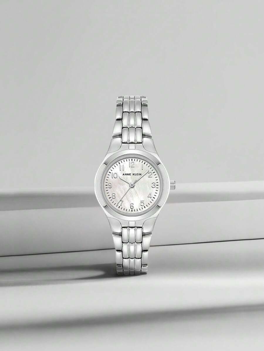 腕時計 レディース クォーツ レディース クォーツ シルバートーン合金ブレスレットウォッチ、イージーリーダー ダイヤル レディース拍卖