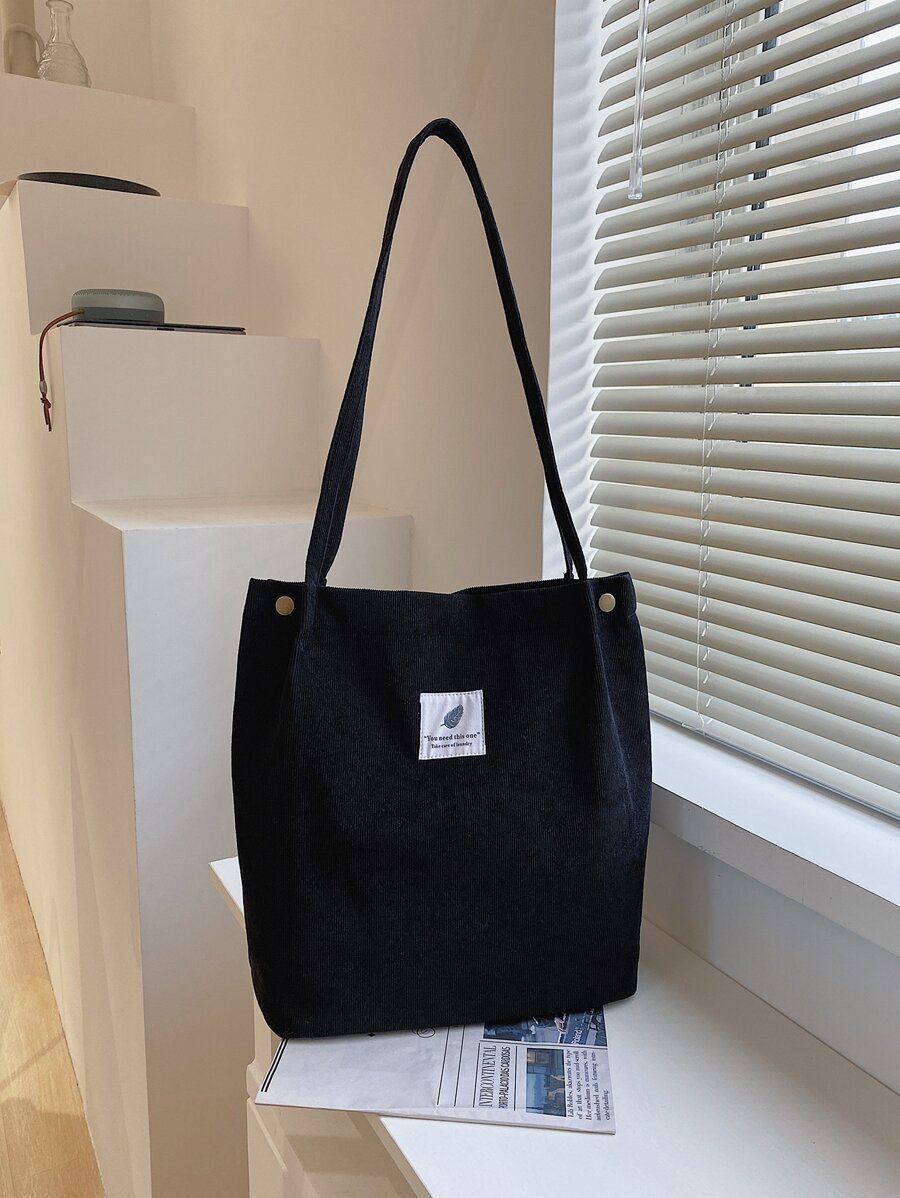 バッグ レディース トートバッグ 1個 コーデュロイ ショルダーバッグ リユーザブル ショッピングバッグ カジュアル トートバッグ拍卖