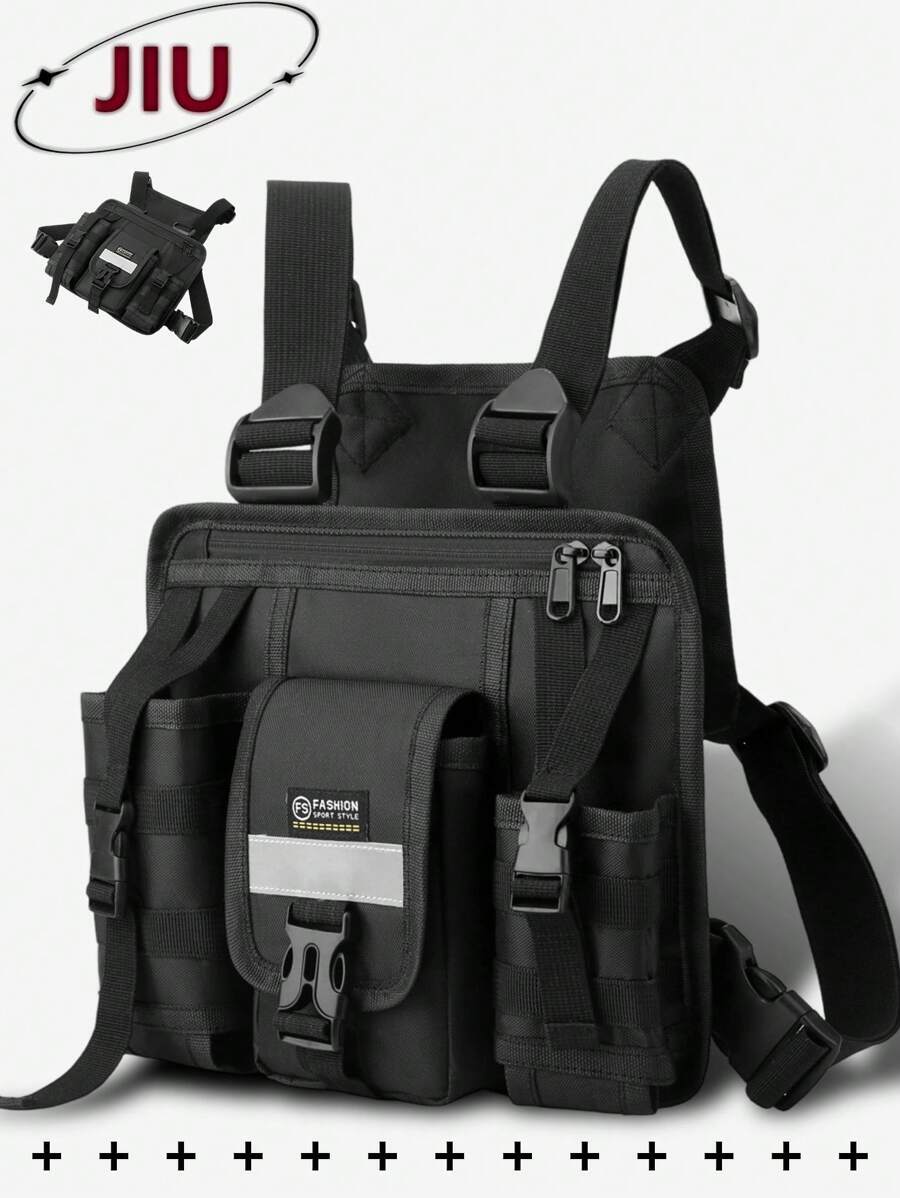 バッグ メンズ ウエストバッグ 多機能タクティカルカーゴバックパック、多機能ナイロンチェストバッグ、軽量携帯電話収納バッグ、緊急便拍卖