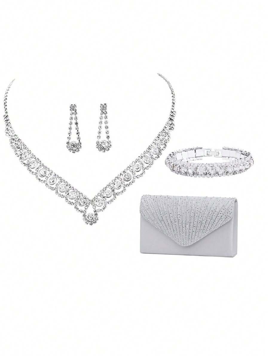 バッグ レディース ドレスバッグ 女性用パーティー用エレガントなクリスタルクラッチバッグ、ショルダーバッグ、イブニングバッグ、チェ拍卖