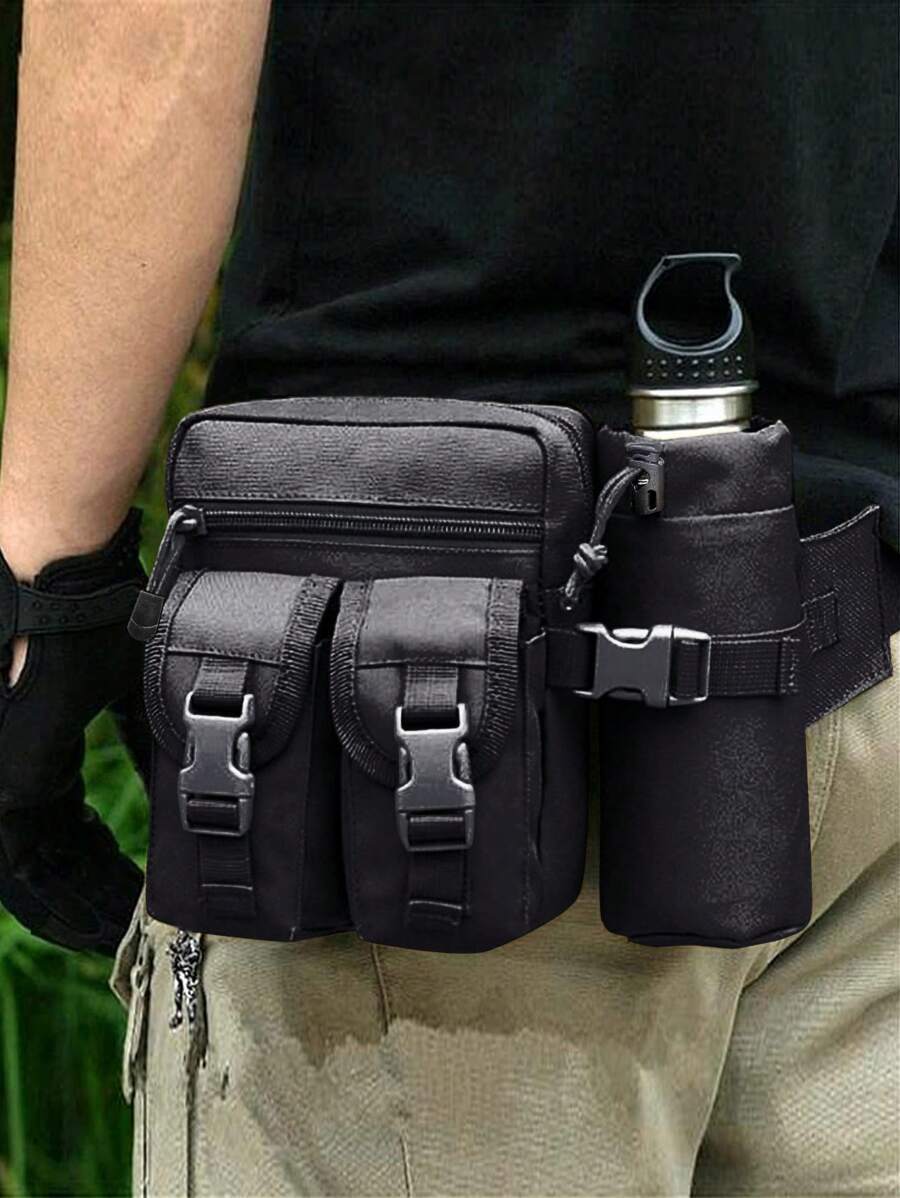 バッグ メンズ ウエストバッグ 防水ナイロンウエストバッグ メンズ ハイキング用ウォーターボトル収納 携帯電話収納 アウトドアスポ拍卖