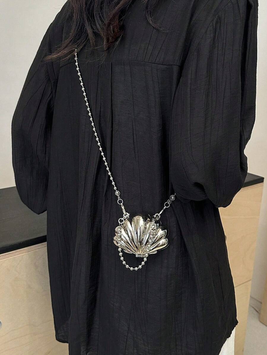 バッグ レディース ドレスバッグ 豪華で洗練された、クラシックな無地アクリルメタルボックスバッグ、ビーズチェーン付きイブニングバッ拍卖