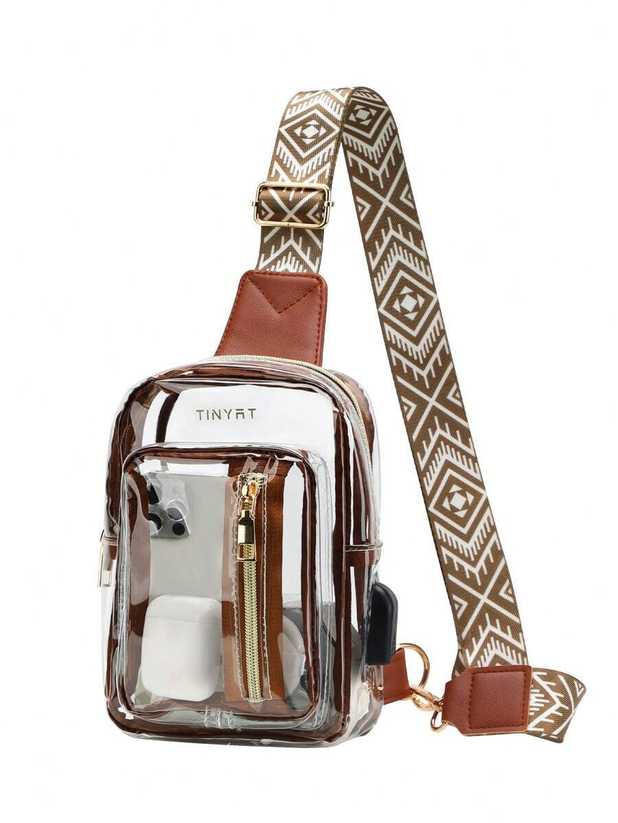 バッグ レディース ウエストバッグ ミニPUクロスボディバッグ 女性用 クリアチェストバッグ ラージキャパシティ ベルトバッグ 軽拍卖