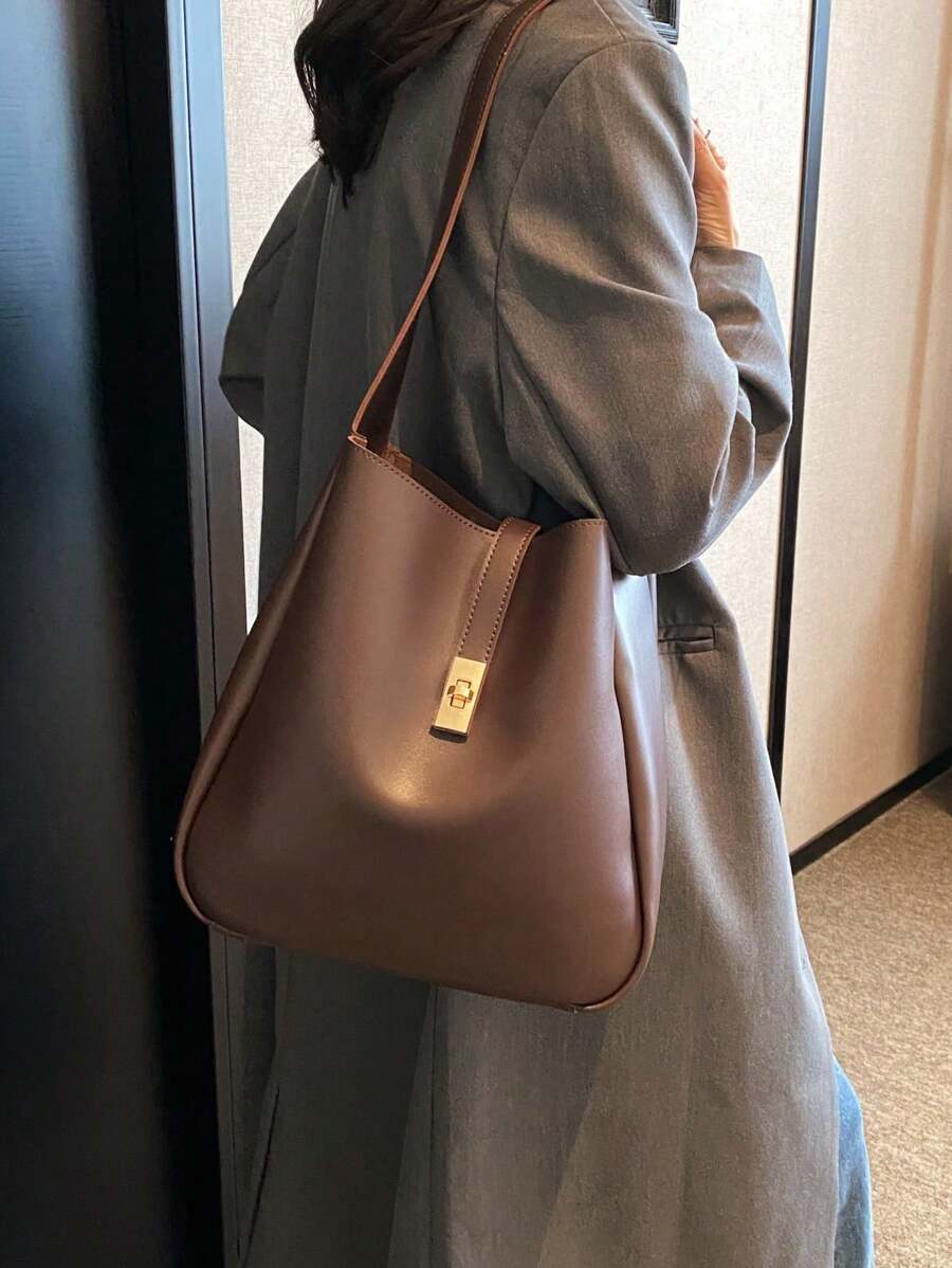 バッグ レディース トートバッグ 新作 ファッショナブル オールシーズン対応 無地 大容量トートバッグ、バケツ型、カジュアルや通勤拍卖