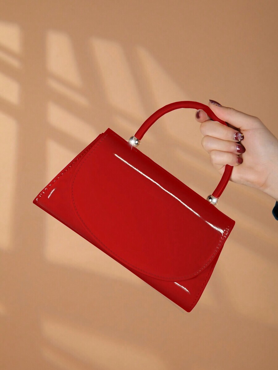 バッグ レディース ドレスバッグ ファッション ソリッドカラーミラー付きハンドバッグ、魅力的でエレガントな レディースビジネスバッ拍卖