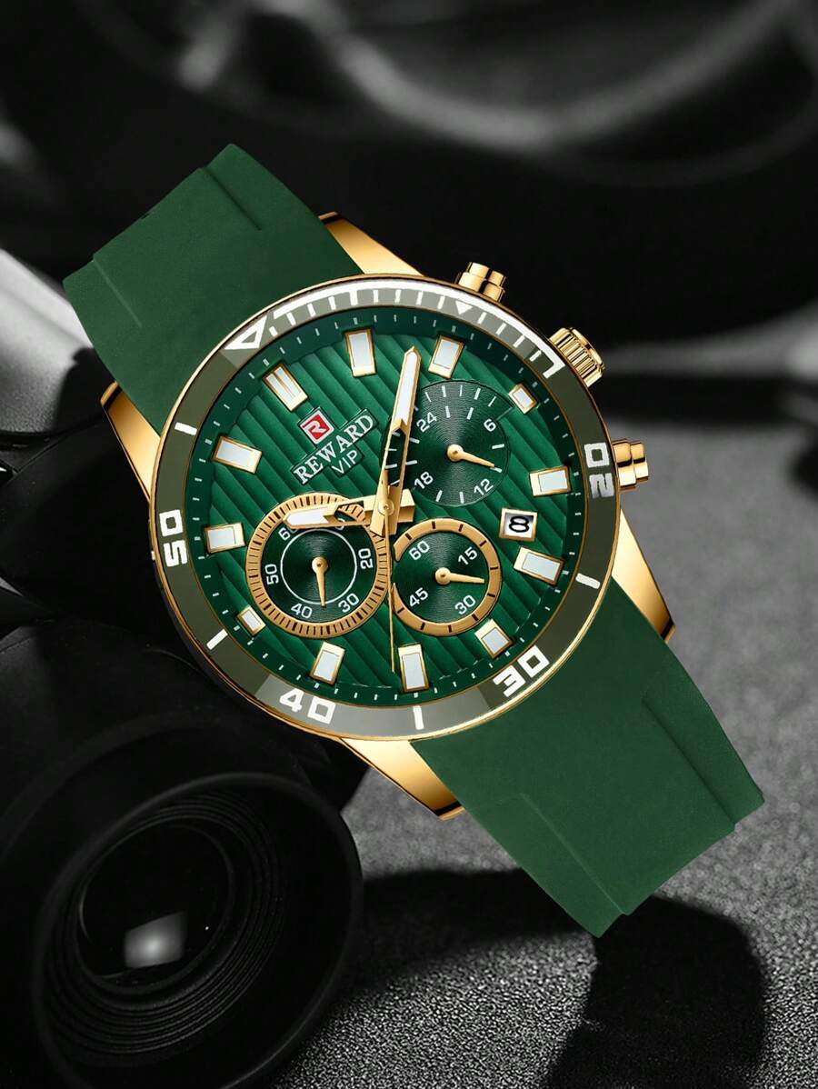 腕時計 メンズ クォーツ メンズクォーツ腕時計 シリコンバンド ビジネス ファッションスタイル タイミング カレンダー ルミナス針拍卖