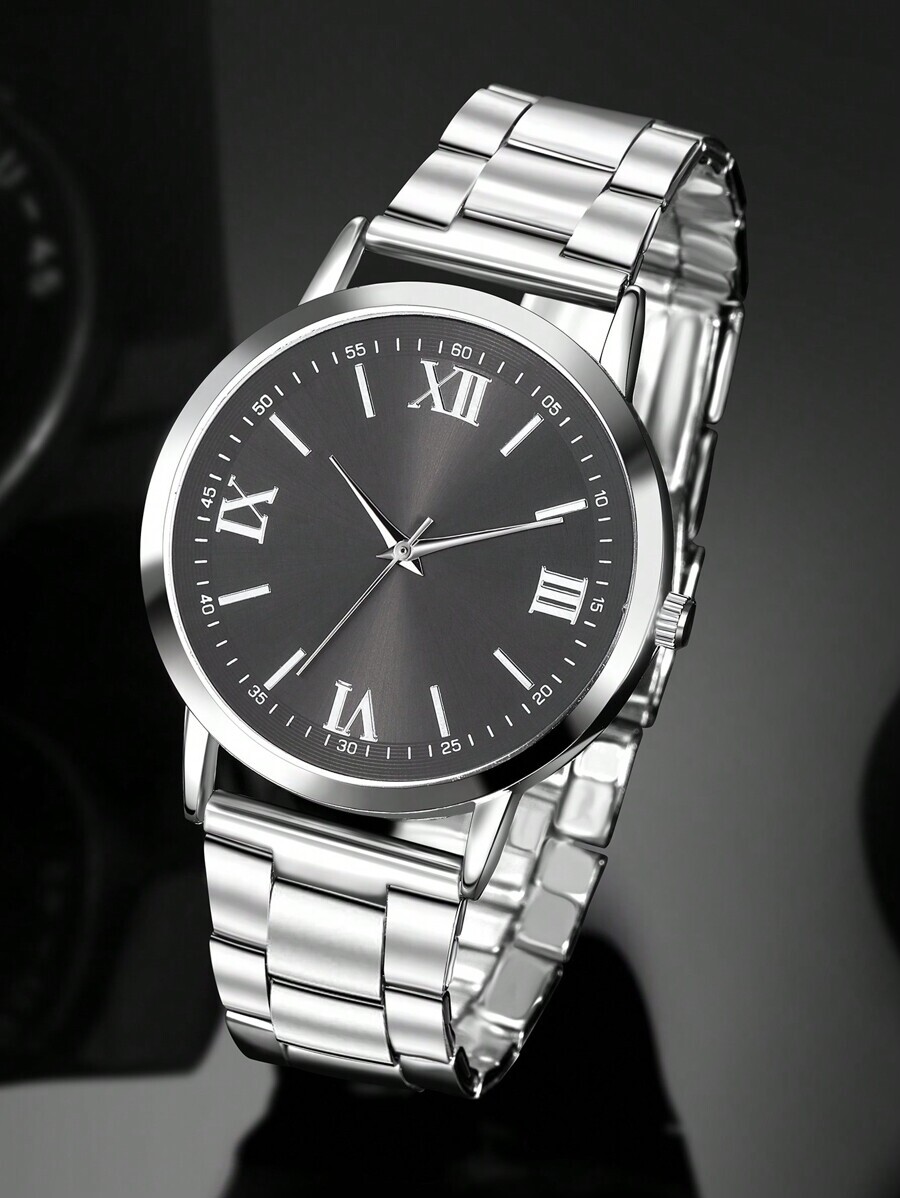 腕時計 メンズ クォーツ 1個 メンズ&レディース ビジネスカジュアル 工業風 ラウンドダイヤル クォーツ腕時計 日常着用に最適、拍卖