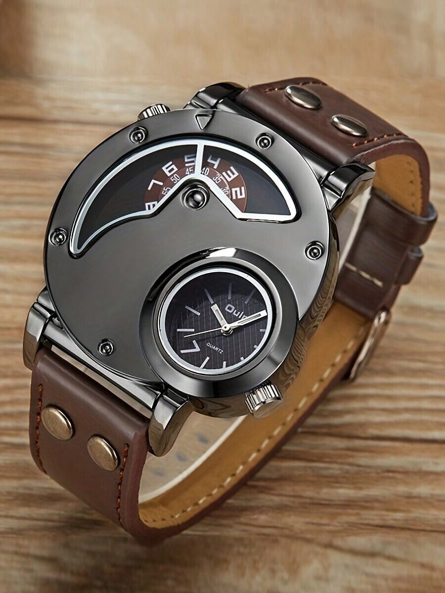 腕時計 メンズ クォーツ 1個 メンズ腕時計 ファッションブランド ラグジュアリー メンズ腕時計 デュアルタイムゾーン クォーツ拍卖