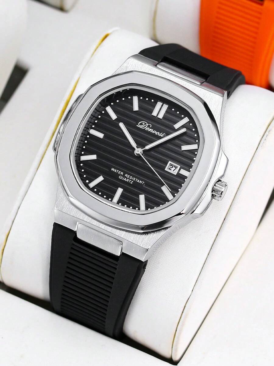 腕時計 メンズ クォーツ 1個 メンズ シリコンバンド ルミナススケール ファッション ビジネス 防水 日付表示 クォーツ腕時計拍卖