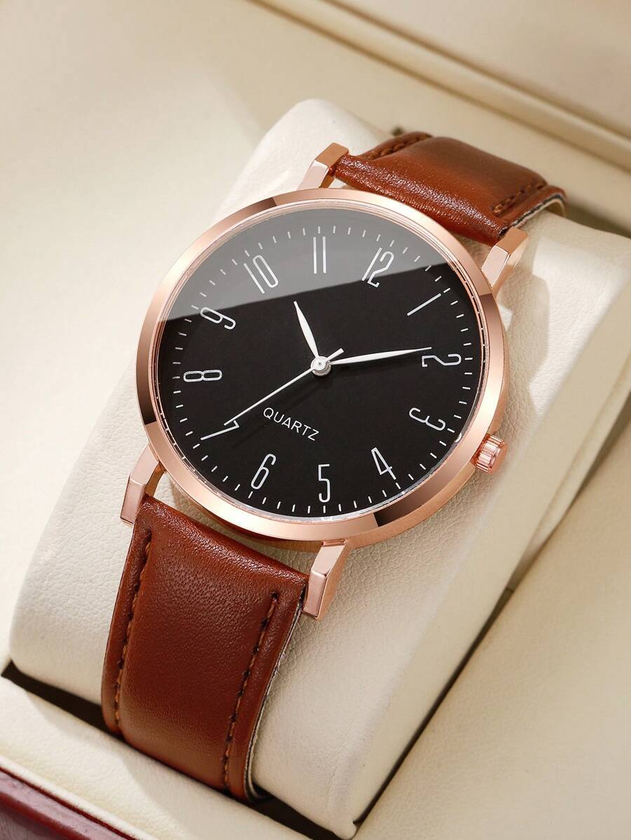 腕時計 メンズ クォーツ 1個 メンズファッションビジネス数字表示カジュアル クォーツ 腕時計、スタイリッシュでシンプル拍卖