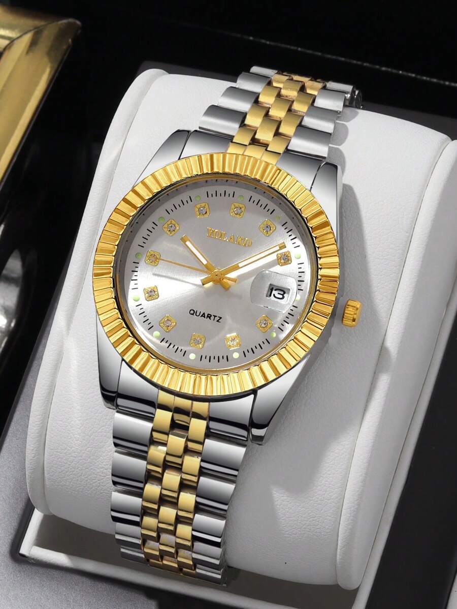 腕時計 メンズ クォーツ YOLAKO1 1個 シンプルでエレガントな女性ビジネス クォーツ 腕時計、マルチファンクション機能搭載拍卖