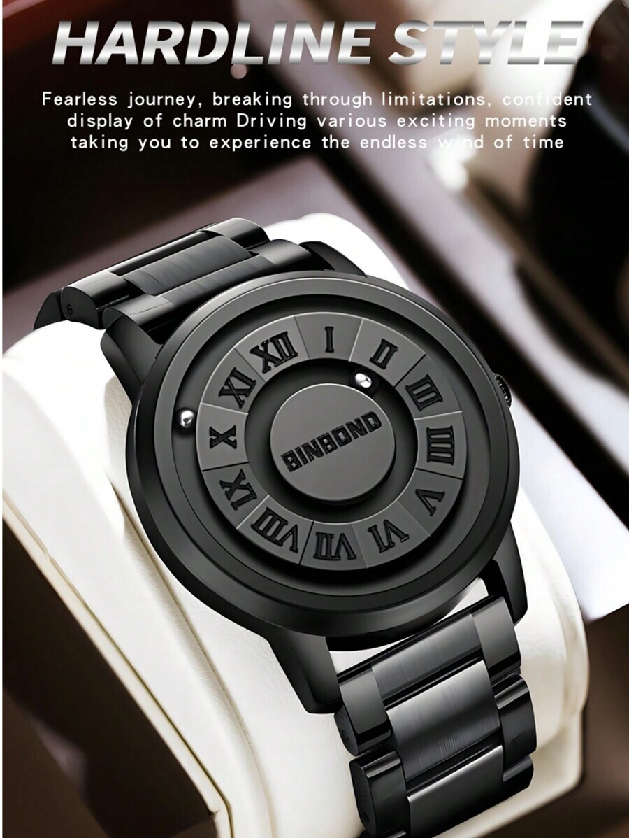 腕時計 メンズ クォーツ クォーツ腕時計 メンズ クリエイティブ スクロールポインター マグネティックフォース スポーツウォッチ拍卖