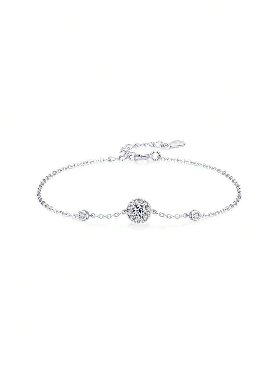 ジュエリー レディース ブレスレット チェーン シンプル 925 スターリングシルバーチェーン ブレスレット ラウンドデザイン 女拍卖