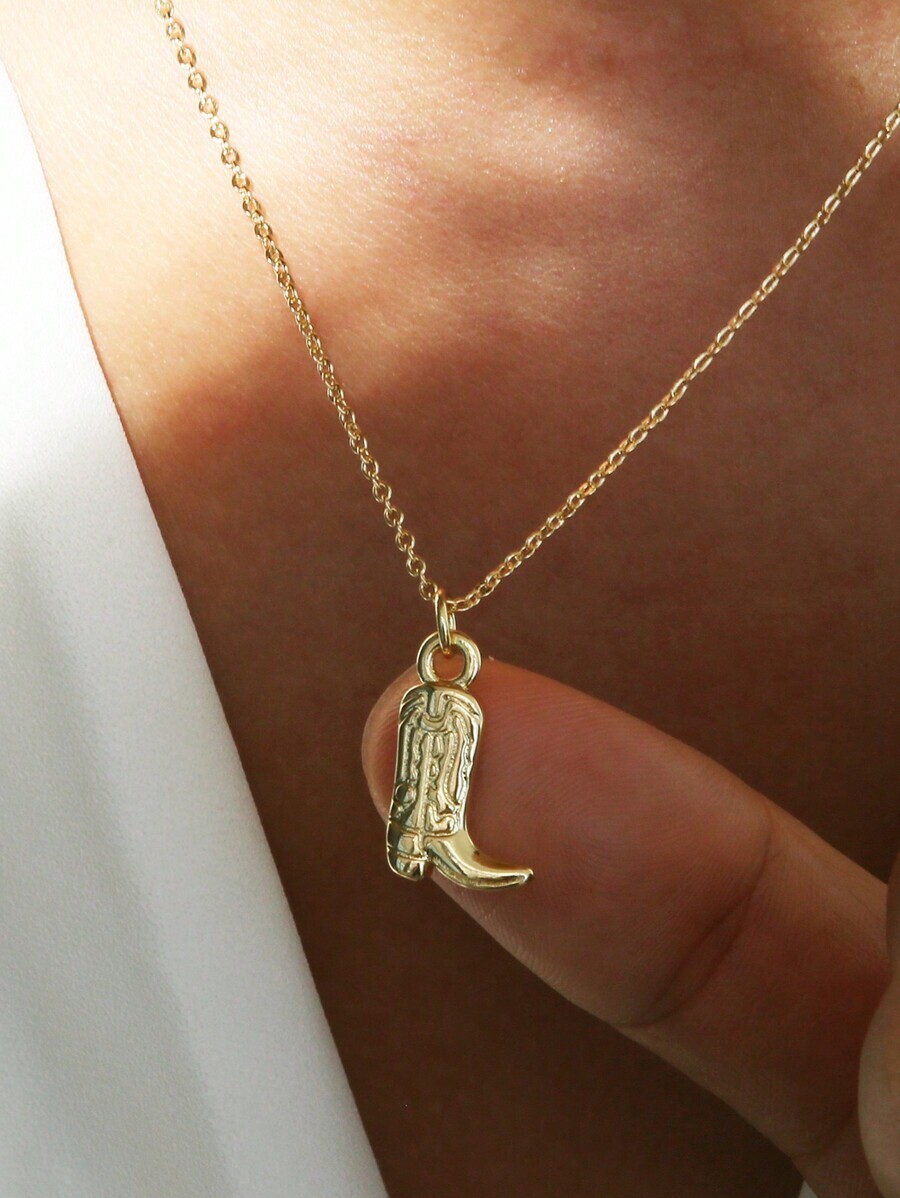 ジュエリー レディース ネックレス ペンダント 1個 40+5cm パンク ヴィンテージ ステンレス製 ゴールデン ウエスタンカウ拍卖