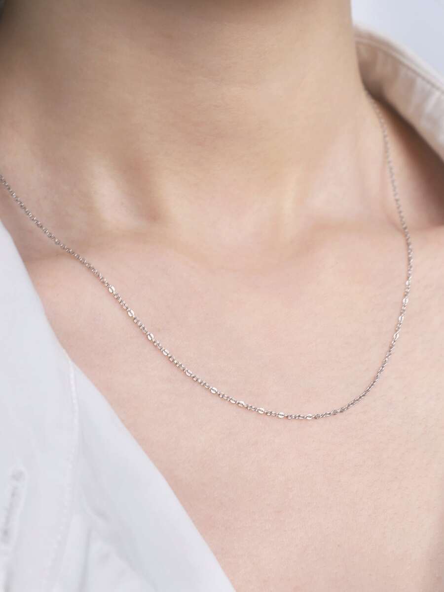 ジュエリー メンズ ネックレス ファッショナブルで人気のあるメンズステンレススチールのミニマリストチェーンネックレス、ジュエリーギ拍卖