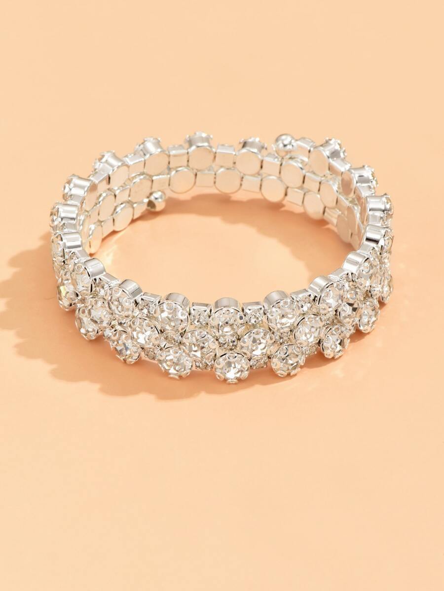 ジュエリー レディース ブレスレット バングル ラインストーンデコレーション バングル拍卖