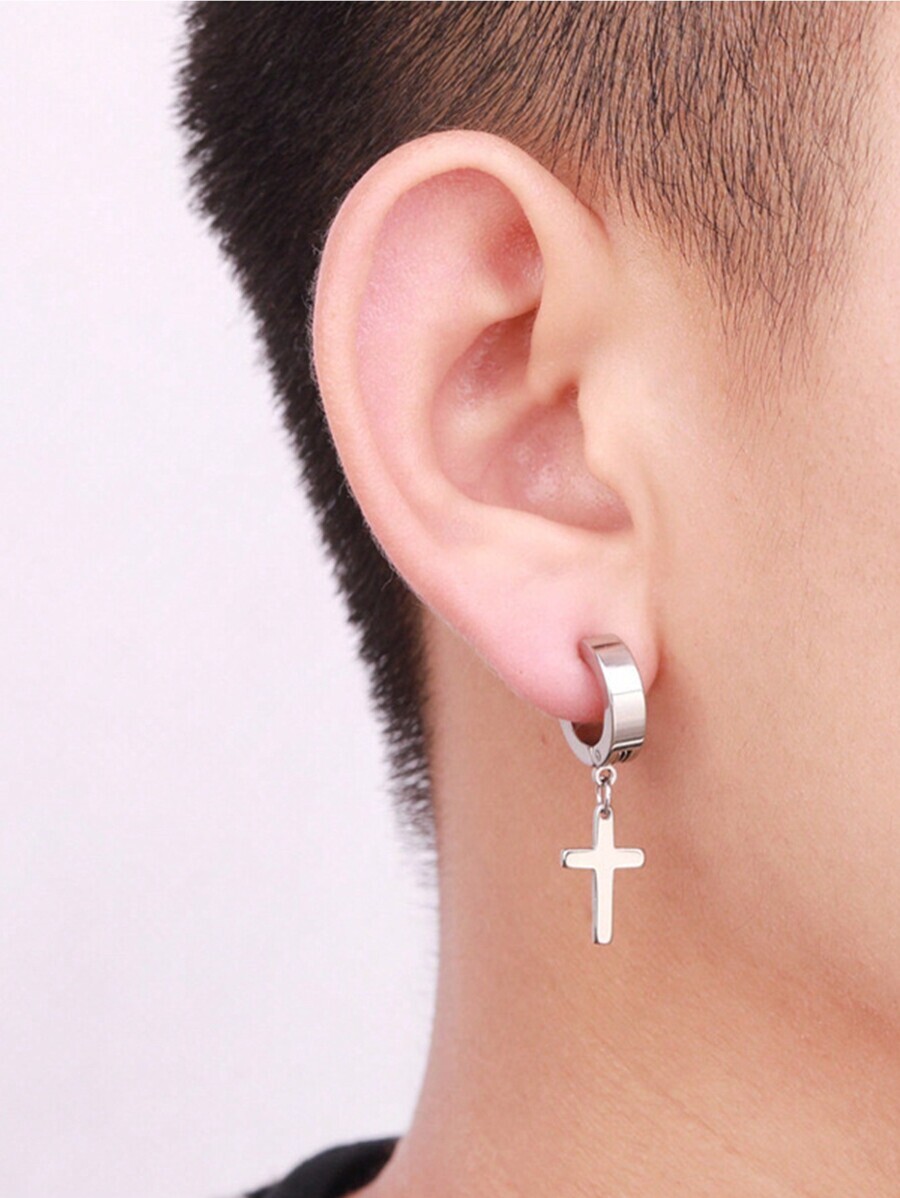 ジュエリー レディース イヤーアクセサリー セット ピアスセット クロス ペンダント フープピアス 12mm 直径 ステンレス製拍卖