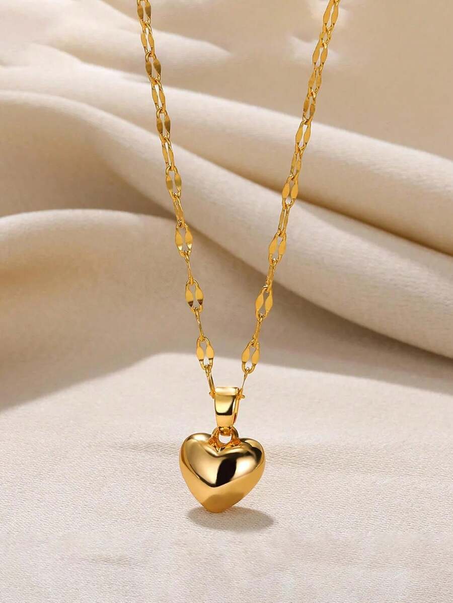 ジュエリー レディース ネックレス ペンダント ステンレス鋼 ゴールドトーン 大切な人チャームペンダントネックレス、新作ファッショ拍卖