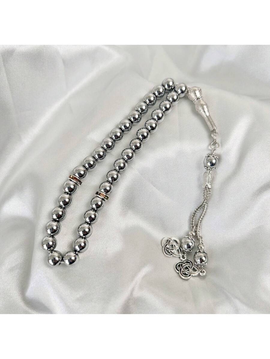 ジュエリー メンズ ブレスレット 1個 33個ビーズ 模造黒瑪瑙ビーズ メンズ デイリーウェア用タスビー拍卖