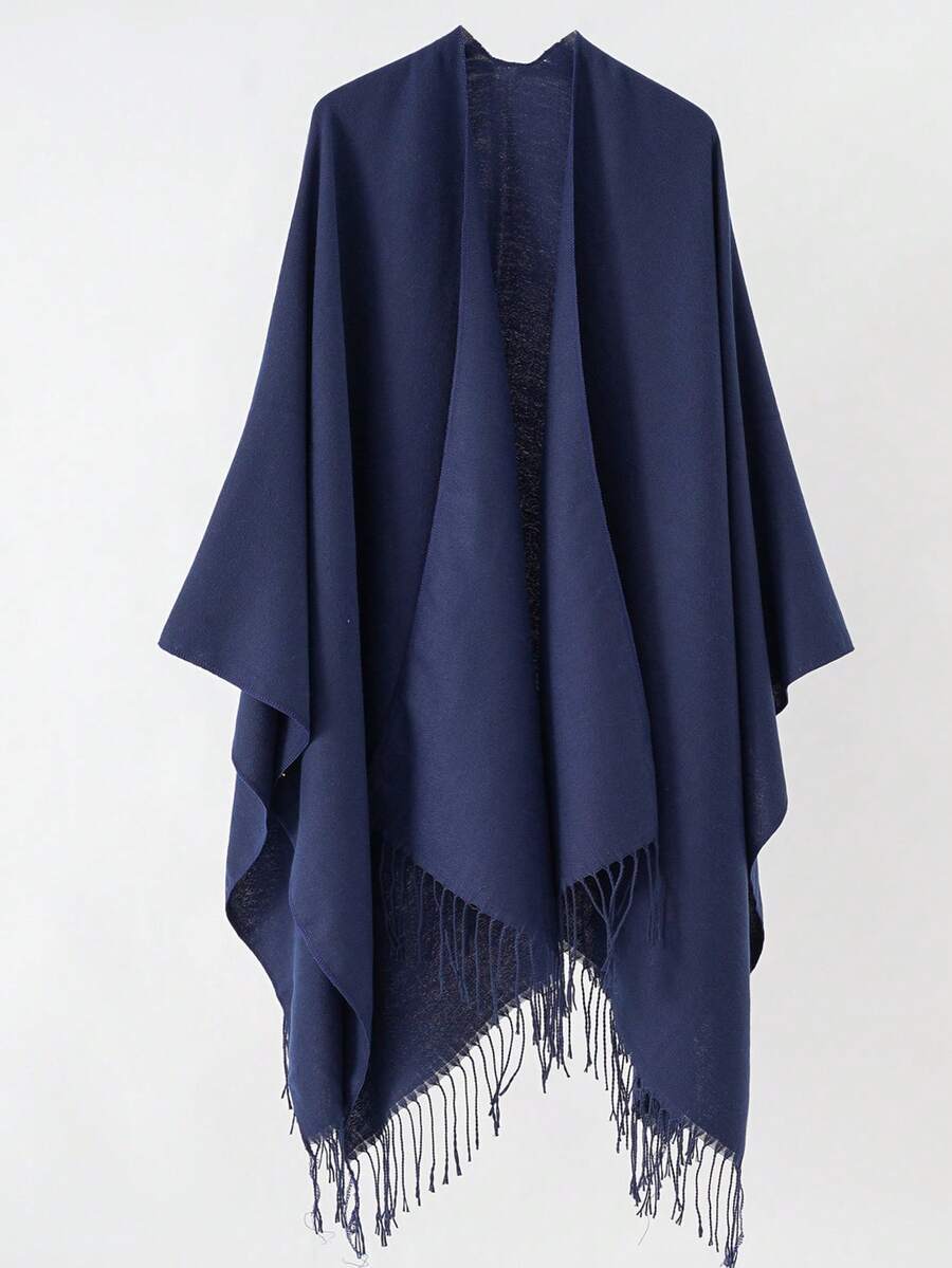 アクセサリー レディース スカーフ 1個 レディース 無地 フェイクカシミア フリンジ オーバーサイズ スリット ショール 暖かい拍卖