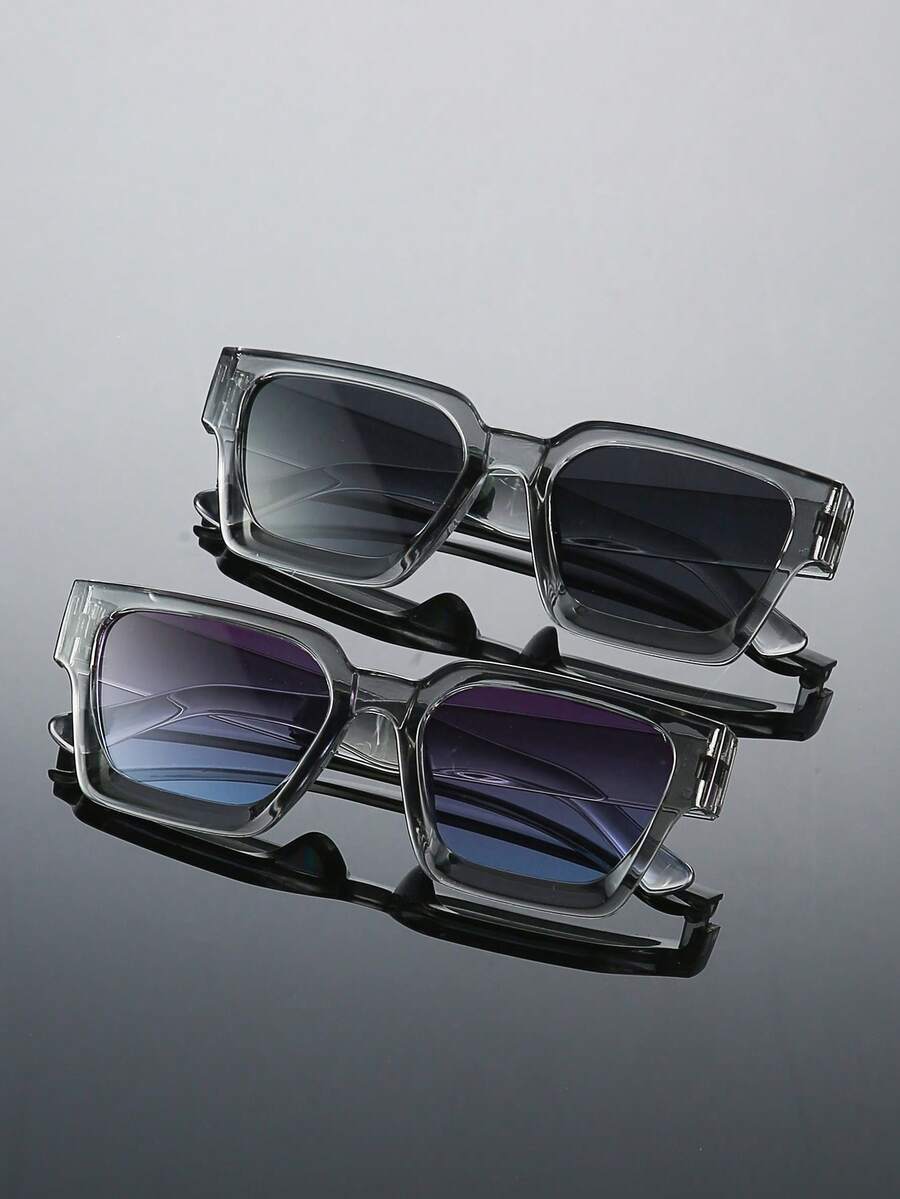 アクセサリー メンズ アイアクセサリー 幾何学模様 プラスチックフルフレーム モダンシンプルスタイル メンズファッショングラス 熱拍卖