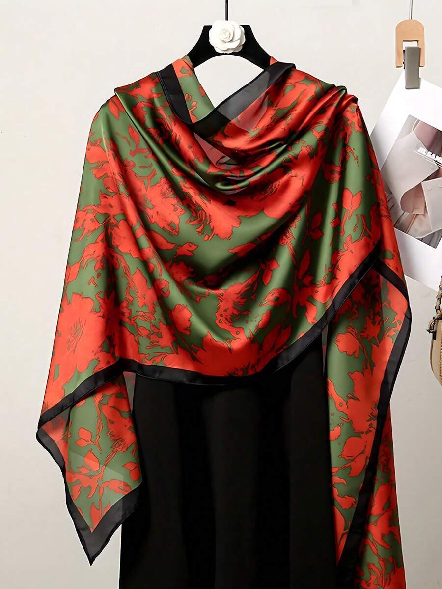 アクセサリー レディース スカーフ 1枚 花柄スカーフ エレガントな 日よけ ロマンチック アウトドア&旅行用 バンダナ、ヘアバン拍卖
