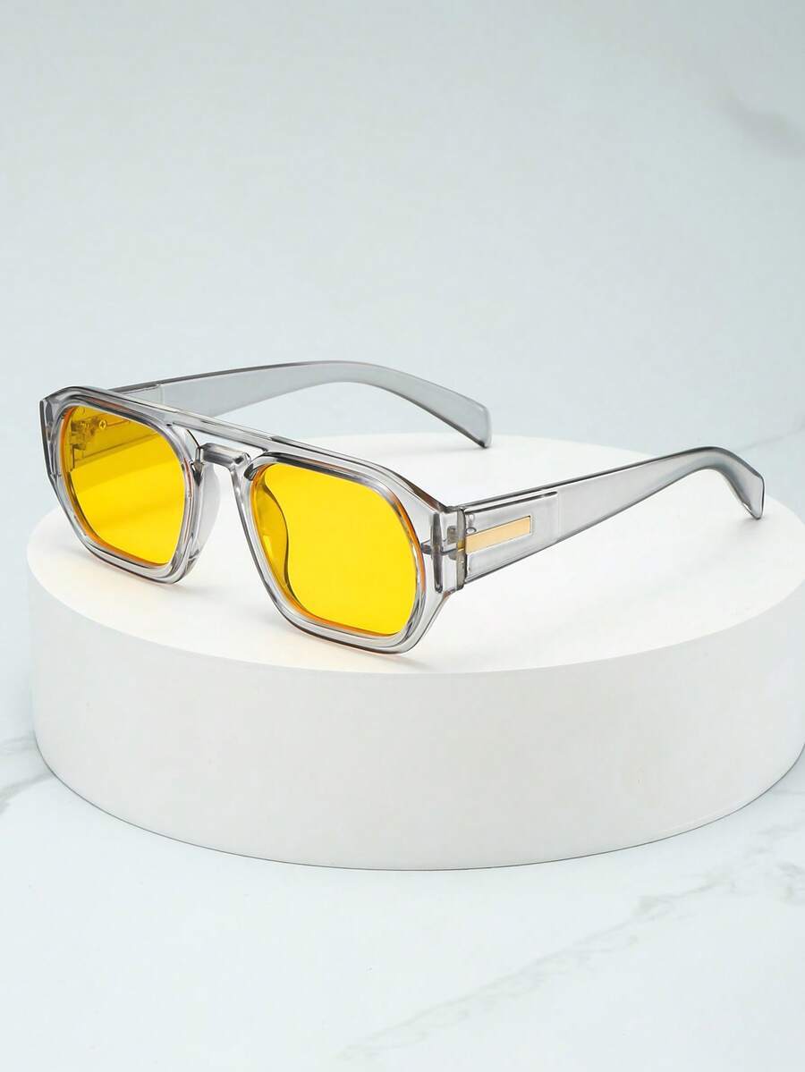 アクセサリー メンズ アイアクセサリー 1個 メンズレトロダブルブリッジフレーム 高品質 ラグジュアリー ミニマリスト ファッショ拍卖