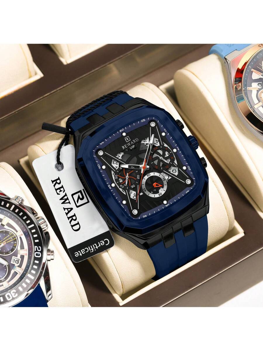 腕時計 メンズ クォーツ レワード メンズ クォーツ腕時計 ビジネス ファッション スタイル タイミング カレンダー ルミナス ハ拍卖