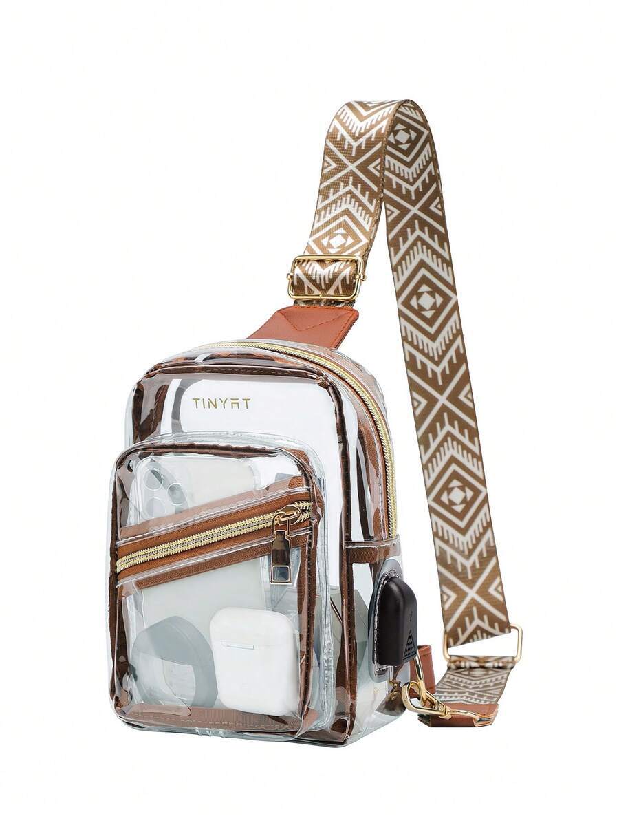 バッグ レディース ウエストバッグ ミニPUクロスボディバッグ レディース クリアチェストバッグ ポート大容量ベルトバッグ 軽量ビ拍卖