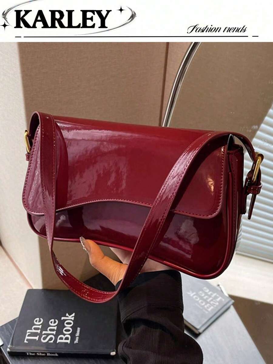 バッグ レディース ショルダーバッグ ミニマリスト ソリッドカラー レディース ショルダーバッグ フラップ ショルダーバッグ バゲ拍卖