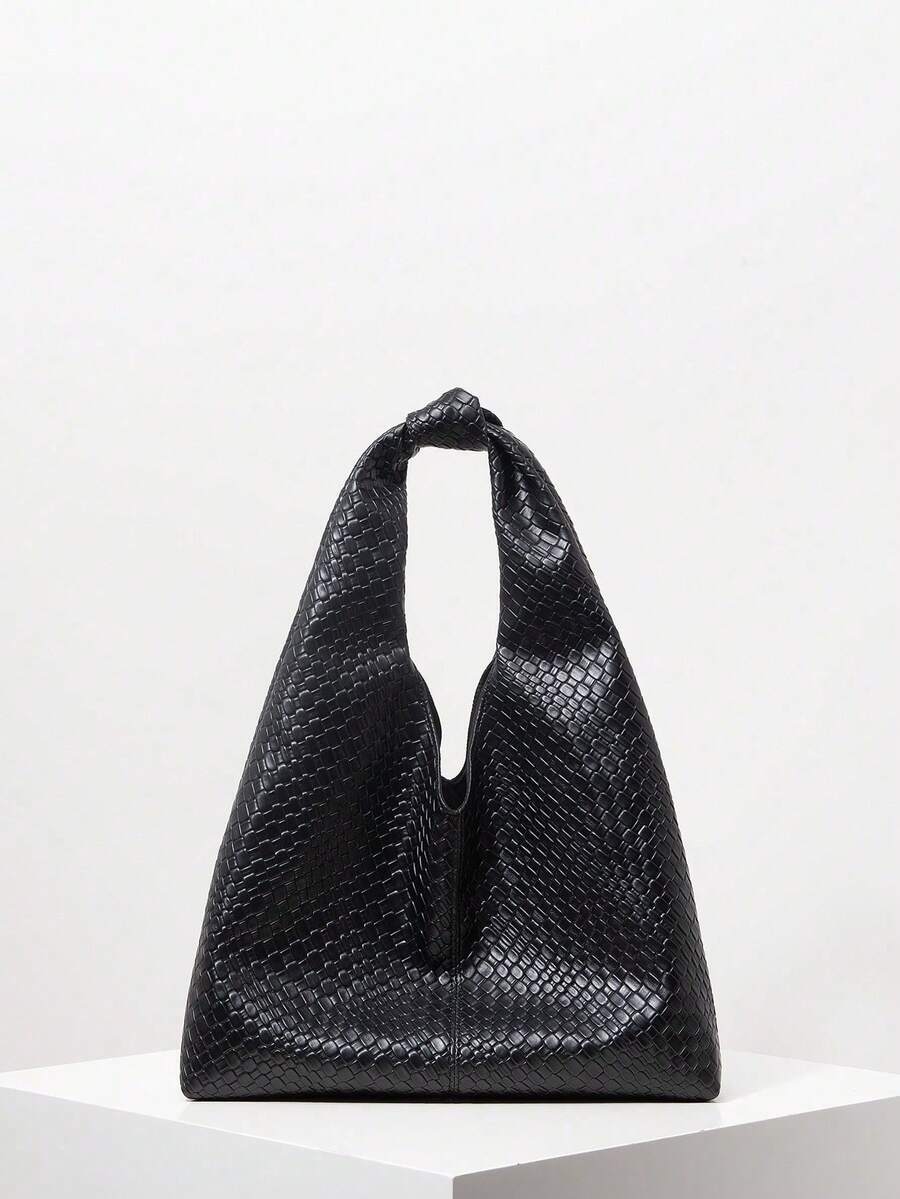 バッグ レディース トートバッグ ミニマリスト フェイクレザー 編み込みパターン トートバッグ レディース、大容量ショルダートート拍卖