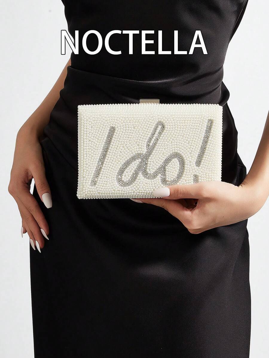 バッグ レディース クラッチバッグ エレガントなパールデコレーション レディースイブニングクラッチ、軽量チェーンハンドルボックスク拍卖