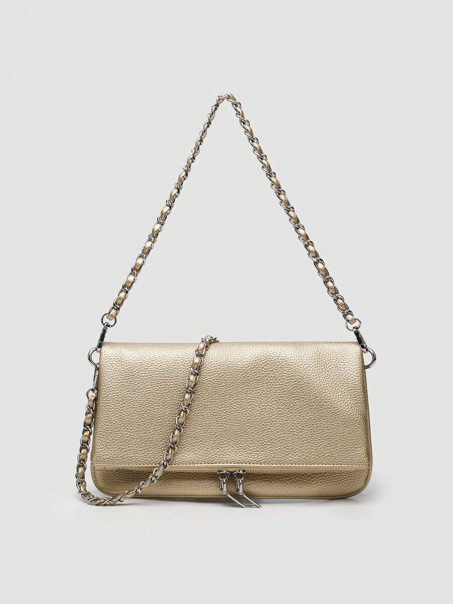 バッグ レディース ショルダーバッグ 1個 レディース チェーンショルダーバッグ、クロスボディバッグ、リッチグレイン アームバッグ拍卖