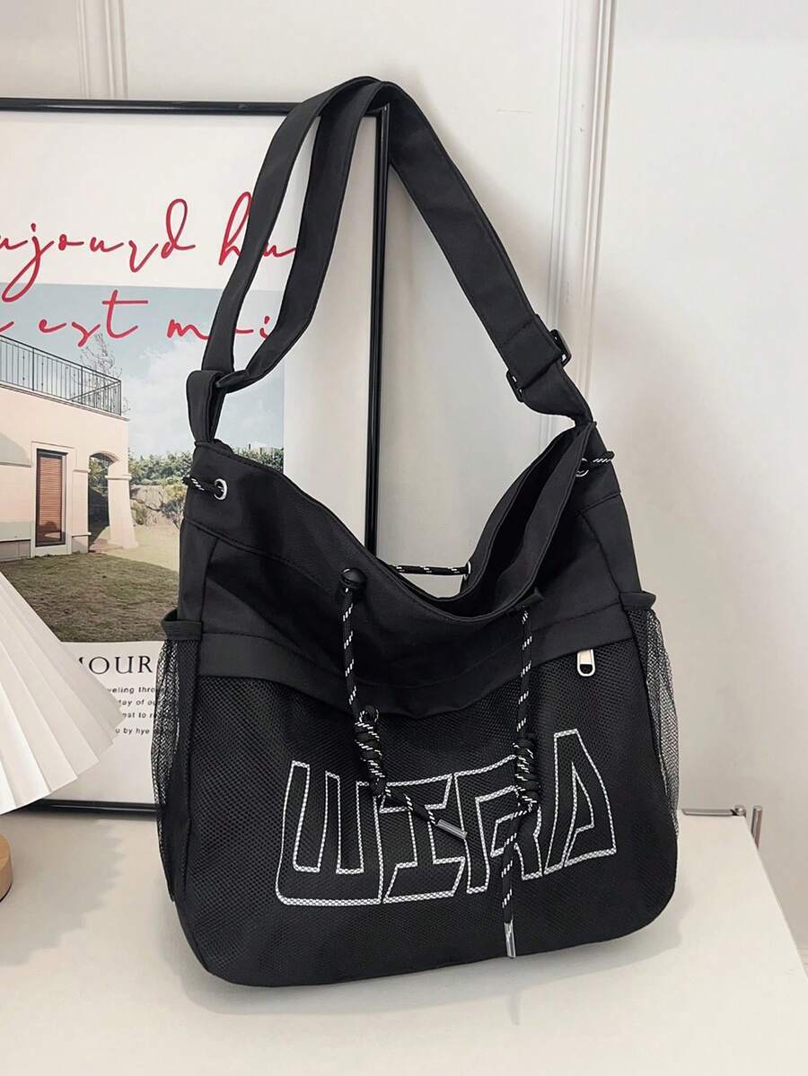 バッグ レディース トートバッグ 新品 ナイロン製 五角星デコレーション 大容量トートバッグ、レディースショルダー&クロスボディバ拍卖